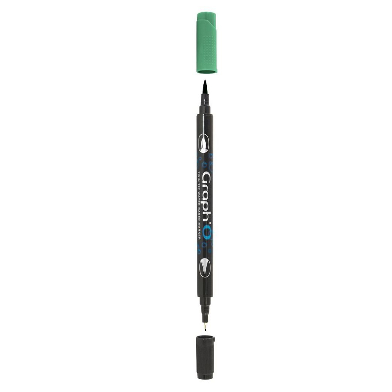 ClearLine® Rotulador permanente doble punta 0,6 y 1,5 mm, Verde