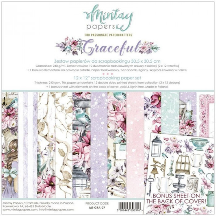 Papel Scrapbooking Mintay Papers · Graceful